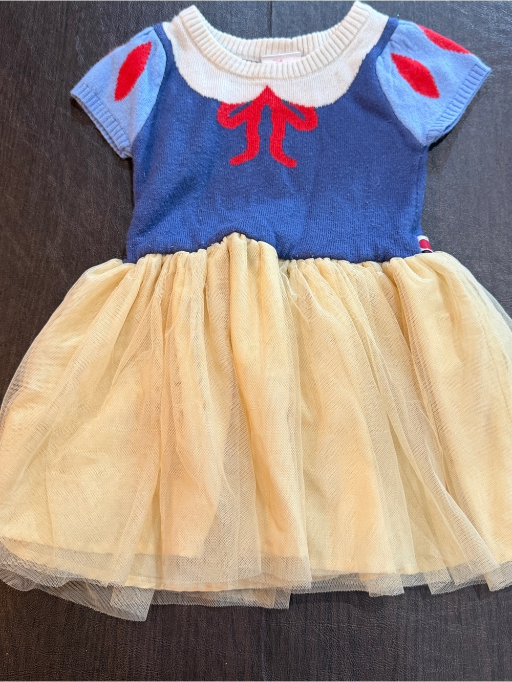 Disney Snow White Princess Knit Tulle Dress Sz 3T
